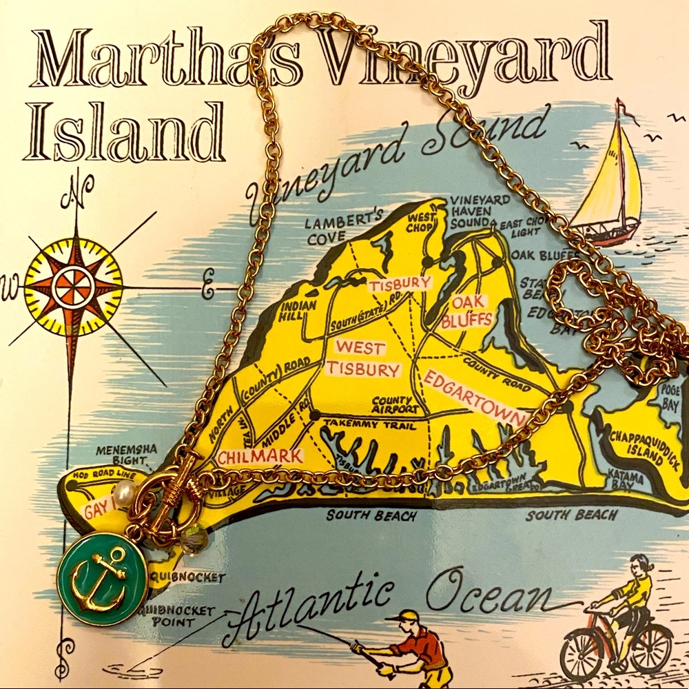 Martha’s Vineyard Anchor Charm Necklace